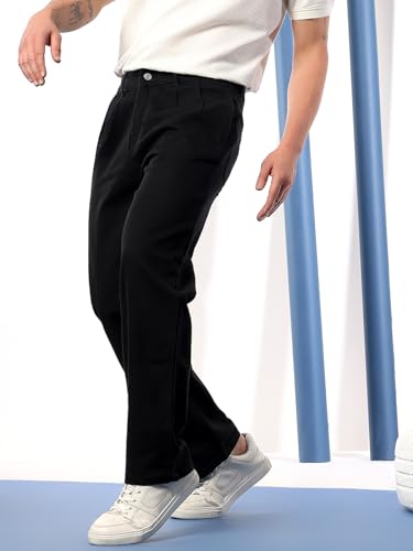 Image of KOTTY Mens Solid Ruined Smores Black Coin Pocket Jeans