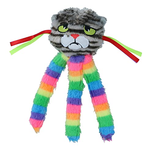 Juguete Moody Moggy Rainbow interactivo para gatos con hierba gatera y diseño multicolor 2