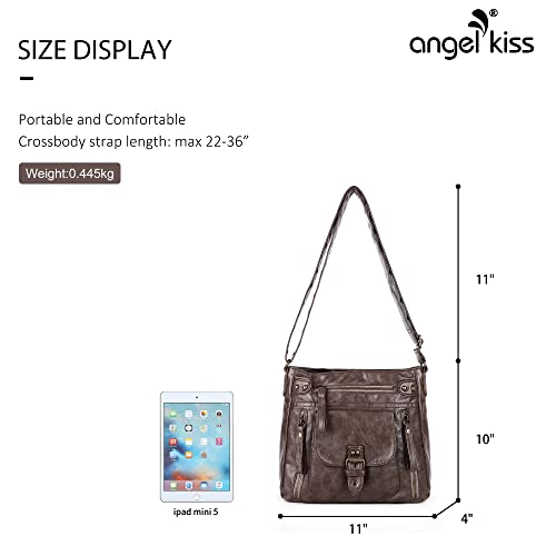 Image of Angel Kiss Crossbody Bags Shoulder Bags and Handbags for Women Multi Pocket Daily Soft Hobo Purses Medium Size