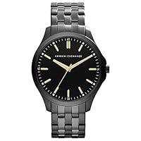 Armani Exchange Men's Hampton Stainless Steel Watch, AX2144, Black, 45 mm