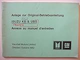  Isuzu Trooper UBS und Pickup KB - Anlage zur Betriebsanleitung - Original