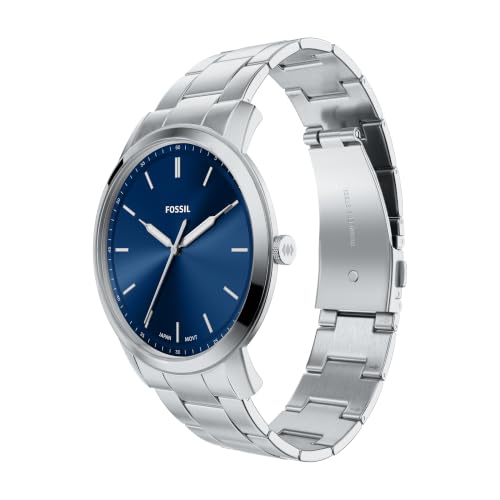 Image of Fossil Men's Minimalist Quartz Stainless Steel Three-Hand Watch for Men