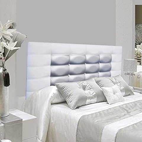 ONEK-DECCO Cabecero de Cama Blanco Plata 70 cm Cover