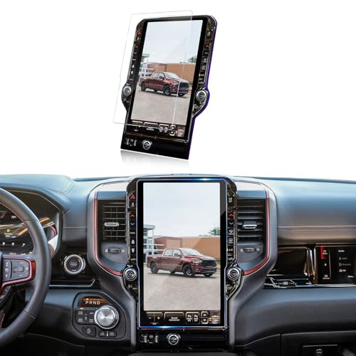 Protection écran Ram 1500 2025 haut de gamme en verre 9H pour console Uconnect 14,4" Tungstène