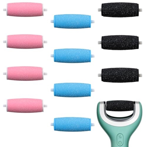 Replacement Rollers 12 Pack Extra Coarse Refills Compatible with Pedi Perfect Pro Emjoi Micro Pedi Refills