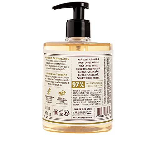 Panier Des Sens Verbena Foaming Liquid Marseille Soap, Hand Wash - Savon De Marseille Made In France - 16.9 Fl.oz/500Ml #TOP3