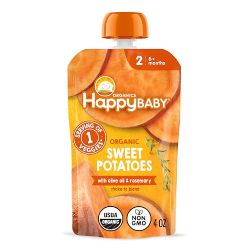 Happy Baby Organic Sweet Potatoes with Olive Oil & Rosemary Baby Food, 4 OZ (Pack of 5) image 4