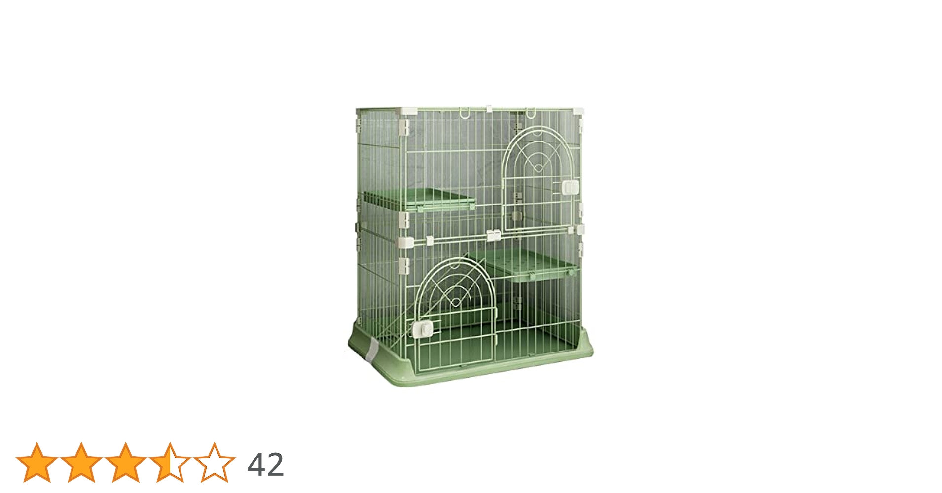 Amazon.co.jp: 猫ケージ 猫ケージトレー付きグリーン 猫ケージ3