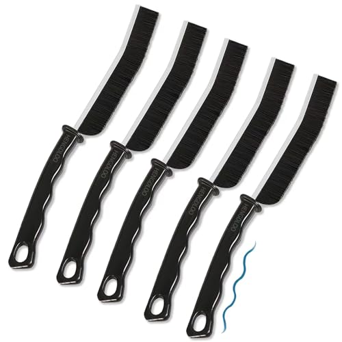HENGDLOO 5 PCS Hard Bristle Crevice Cleaning Brush,Thin Crevice