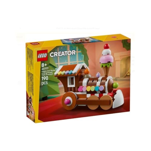 LEGO Creator Celebration Series Gingerbread Train Ornament 190 Pieces Set 40777 Building Toy for Ages 8