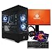 CyberPowerPC Wyvern Gaming PC - AMD Ryzen 7 5700X, Nvidia RTX 5060, 16GB RAM, 1TB NVMe SSD, 650W PSU, Wi-Fi, Windows 11, Prism Panoramic Black