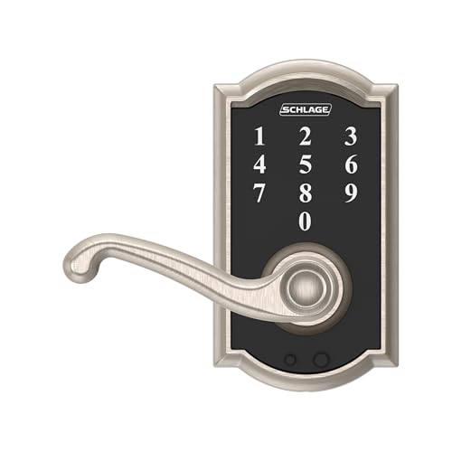 Schlage Touch Camelot Electronic Lock with Lever Handle, Touchscreen Keypad, Keyless Front Door Entry, Satin Nickel, FE695 CAM 619 FLA by SCHLAGE - Image 5