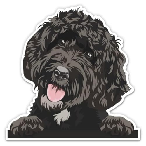 Black Labradoodle Sticker - Labradoodle Dog Vinyl Decal - 3 in