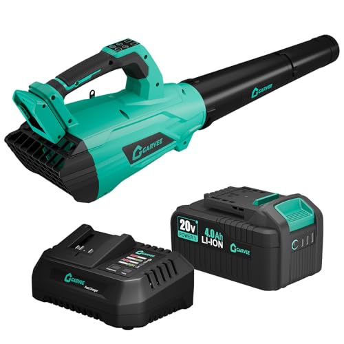 Brushless Cordless Leaf Blower - 750CFM & 250MPH, Electric Leaf Blower w/4.0Ah Battery, 20V Blowers Cordless, Lightweight Battery Blowers for Lawn, Patio, Yard, Garden, Outdoor