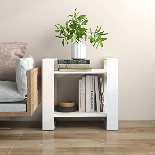 Estantería de madera de 60 cm blanca y divisor moderno resistente 3