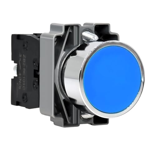 Bouton marche arrêt XB2BA31C en métal robuste pour armoire électrique