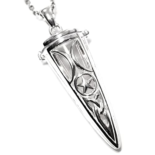 【PETER STONE】五芒星（ペンタグラム） 水晶＆スターリングシルバー ペンデュラム型 ペンダントトップ