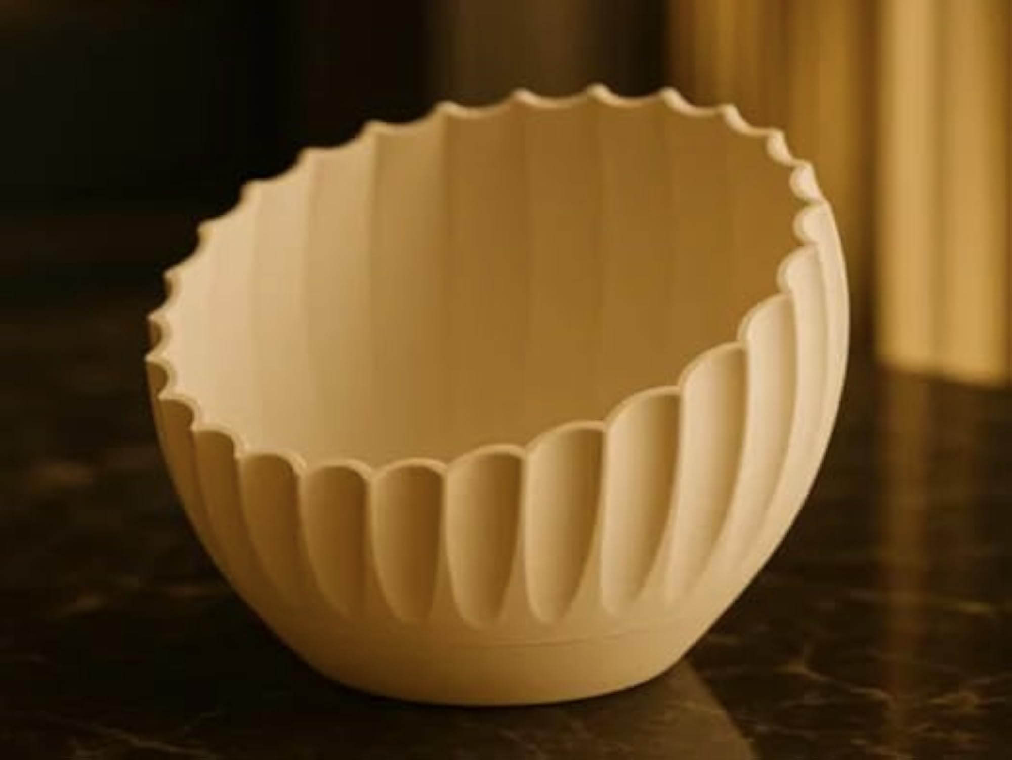 Elegant Pleated Decorative Bowl