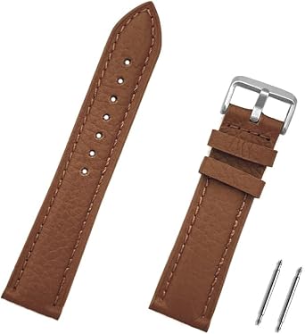 Light Brown Tan Stitched Floter Genuine Leather Watch Cord Strap 18-20-22-24mm