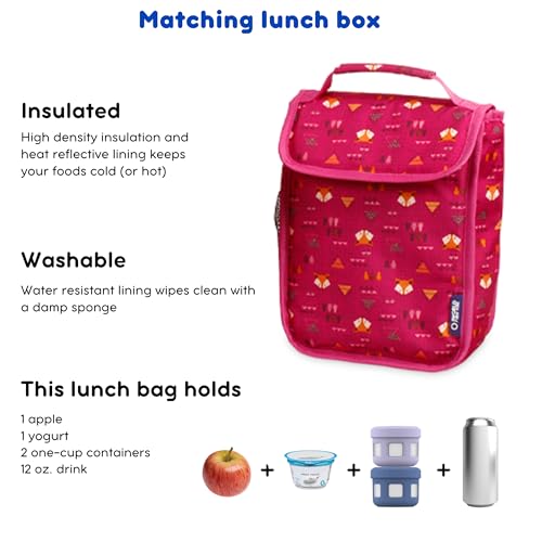 Image of J World Lollipop Kids Rolling Backpack & Lunch Bag Set for Elementary School. Carry-On Suitcase with Wheels, Fox