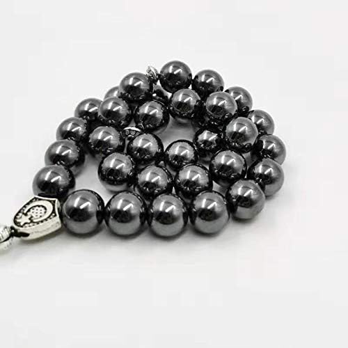 Miniatura 5 de Hematite Tasbih Metal borla islámica joyería colgante oración perlas 33 66 99beads piedra natural musulmana Rosario