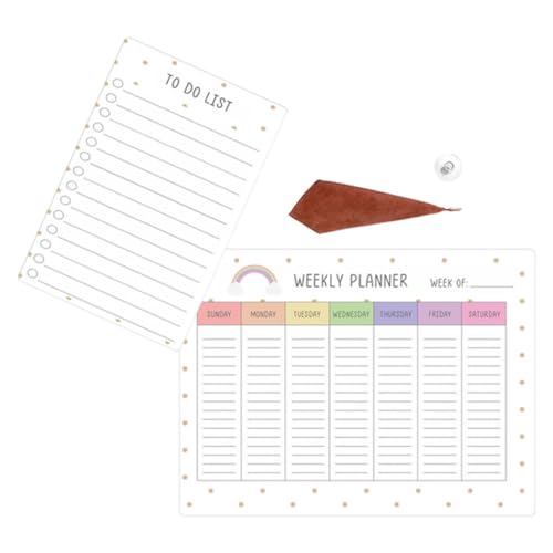 Magnetic Weekly Planner Board Dry Erase for Fridge, Plastic
