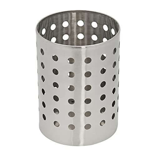 Mimo Style Porta Utensílios Redondo em Aço Inoxidável. Suporte de Talheres Resistente e Ideal Para C