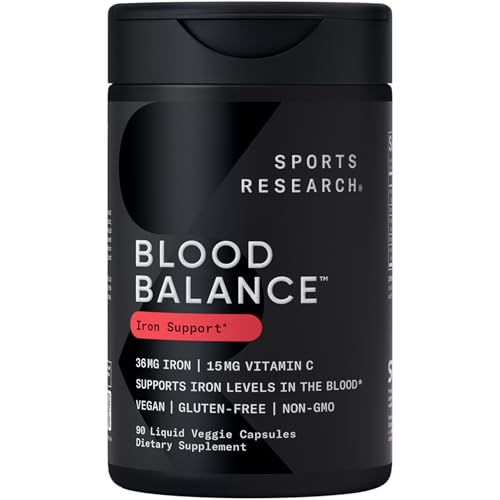 Sports Research Blood Balance Iron Supplement 36mg 90 Liquid Caps