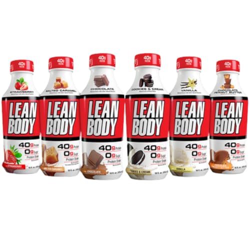 Lean Body Ready-to-Drink Protein Shake Variety Pack – 6 Flavors