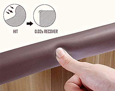 Image of Dolphers Edge & Corner Guard for Baby Proofing | Child Safety Furniture Bumper | Table Protectors | Safe Edge & Corner Cushion (Extra Thick, 6.5 Ft (2 Meter) Edge + 4 Corners)