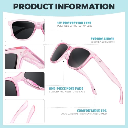 Image of Kids Polarized Sunglasses for Girls Boys UV400 Protection Classic Fashion sun Glasses Lightweight Material Age 3-10