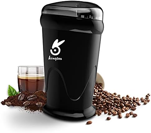 KINGTOO Electric Coffee Blade Grinders, 2oz Portable Coffee Bean/Spice and Nut Grinder Electric with Stainless Steel Blade and Cleaning Brush for Herb, Grain, Seed Espresso, Cold Brew