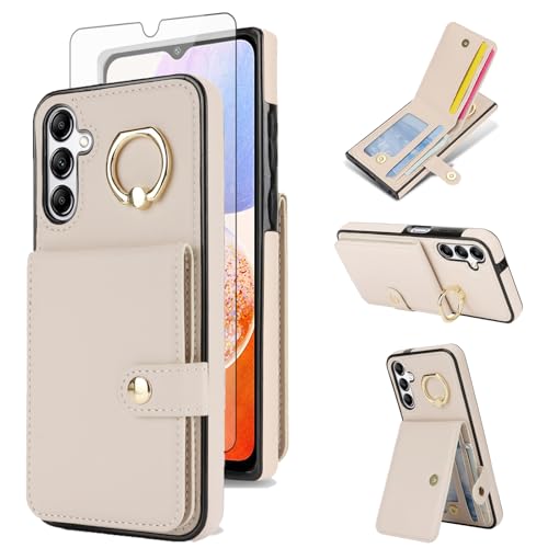 Coque Samsung A14 5G blocage RFID et porte-carte avec anneau de support Asuwish