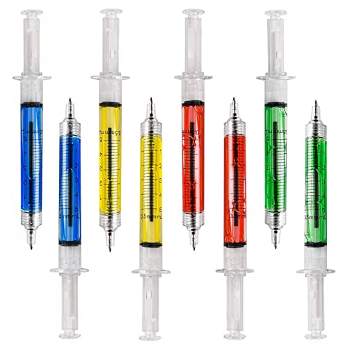 Swtool 40Pcs Syringe Ballpoint Pen Assorted Colors Syringe Shape Pen Novelty Pen For Nurses,Imaginary Doctor Play,Nursing Student Party Favor Gifts #TOP9