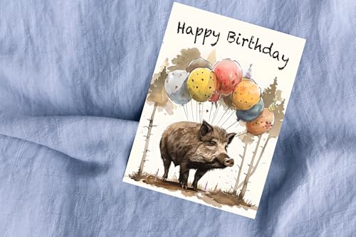 Geburtstagskarte für Förster und Jäger mit Umschlag - Glückwunschkarte “Happy Birthday” Geschenkkarte zum Geburtstag Happy Birthday Karte Waldhüter Forstmeister Wald Jagd Natur (DIN A6)