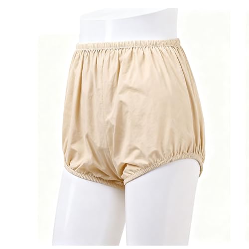 Braguitas Para La Incontinencia Con Cintura Elástica, Pañales Para Adultos, Plástico PVC, A Prueba De Fugas E Impermeables, Adecuada Beige1pcs,XS