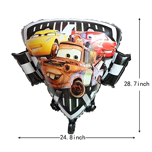 7Pcs Cars Lightning Mcqueen Foil Balloons For Kids 3Rd Birthday Baby Shower Race Car Theme Party Decorations (Cars 3Rd Birthday) #TOP1