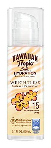 Hawaiian Tropic Silk Hydration Weightless Sun Care Sunscreen Lotion SPF 15, 5.1 Ounce
