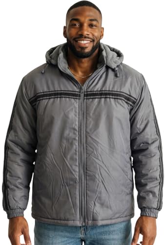 Image of ToBeInStyle Men's Zip Up Long Sleeve High Collar Polar Fleece Jacket