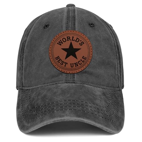 Uncle Gifts from Niece Nephew Worlds Best Uncle Ever Hat Christmas Birthday for Uncle Trucker Hats Cool Black