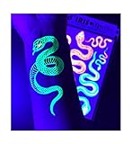 Blacklight Glow Party Temporary Tattoo-1 Sheet - Cobra
