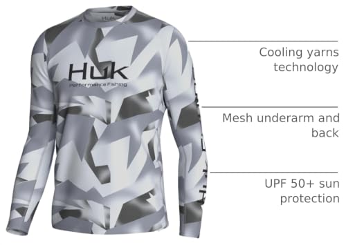 Image of HUK Men's Icon X Long Sleeve Shirt, Performance Fishing Shirt