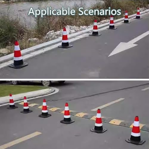 Borne de sécurité et cône de signalisation en caoutchouc stable - 7