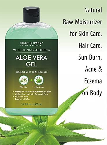 First Botany 602519445572 Aloe Vera Gel From 100 Percent Pure Aloe Infused With Tea Tree Oil thumb #2