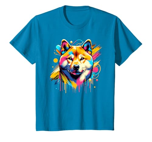 Splash Art Japanese Shiba Inu T-Shirt
