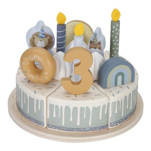 Juguete Pastel de Cumpleaños Azul de Madera Little Dutch
