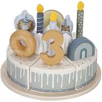 Juguete Pastel de Cumpleaños Azul de Madera Little Dutch