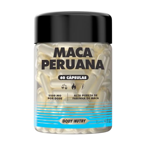 Maca Peruana Premium 2500mg Por Dose Lepidium Meyenii 100% Pura Natural Pote 60 Cápsulas Matéria Prima Importada Homens Mulheres Suplemento Cáps | Energia Resistência - Body Nutry
