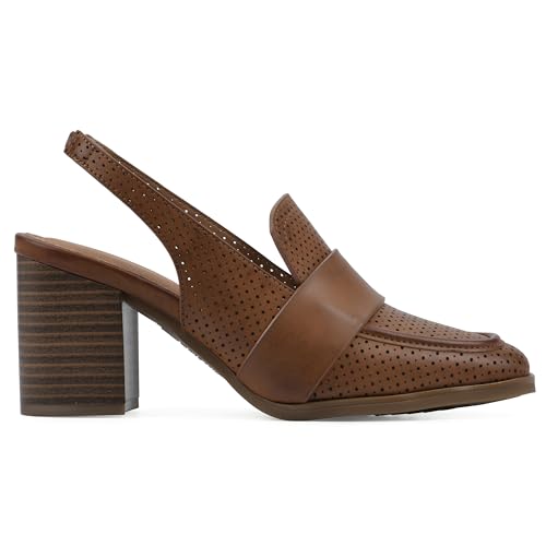 Image of WHITE MOUNTAIN Women's Vocality Loafer Style Block Heel