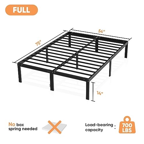 image for Sweetcrispy Bed Frame Full - Heavy Duty Metal Platform Bedroom Frames 